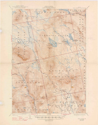1928 Dead River, ME - Maine - USGS Topographic Map