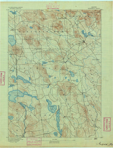 1891 Newfield, ME - Maine - USGS Topographic Map