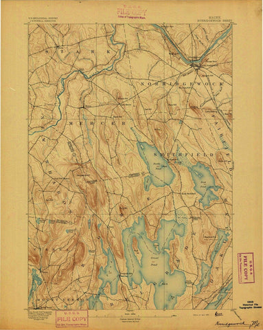 1894 Norridgewock, ME - Maine - USGS Topographic Map
