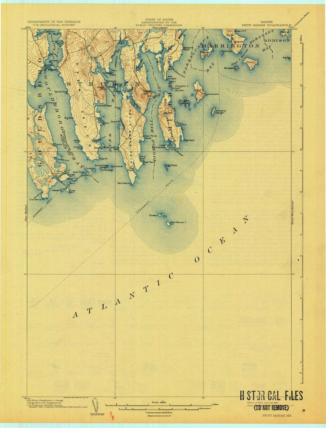 1904 Petit Manan, ME - Maine - USGS Topographic Map