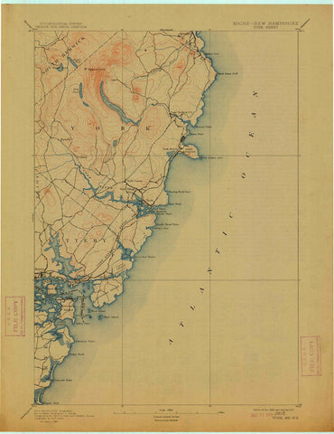 1893 Springfield, ME - Maine - USGS Topographic Map