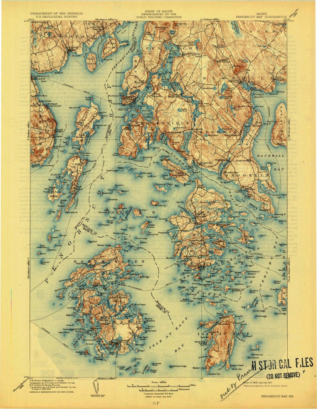 1905 Penobscot Bay, ME - Maine - USGS Topographic Map
