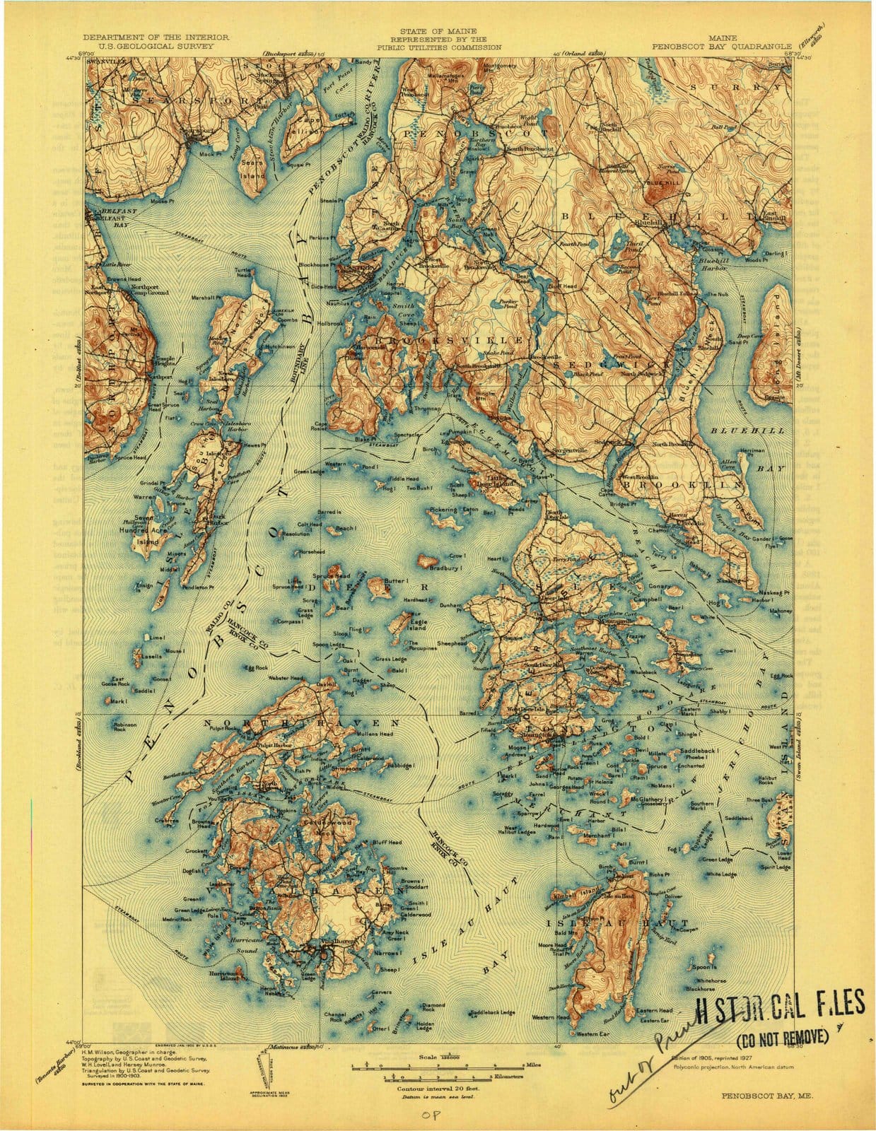 1905 Penobscot Bay, ME - Maine - USGS Topographic Map