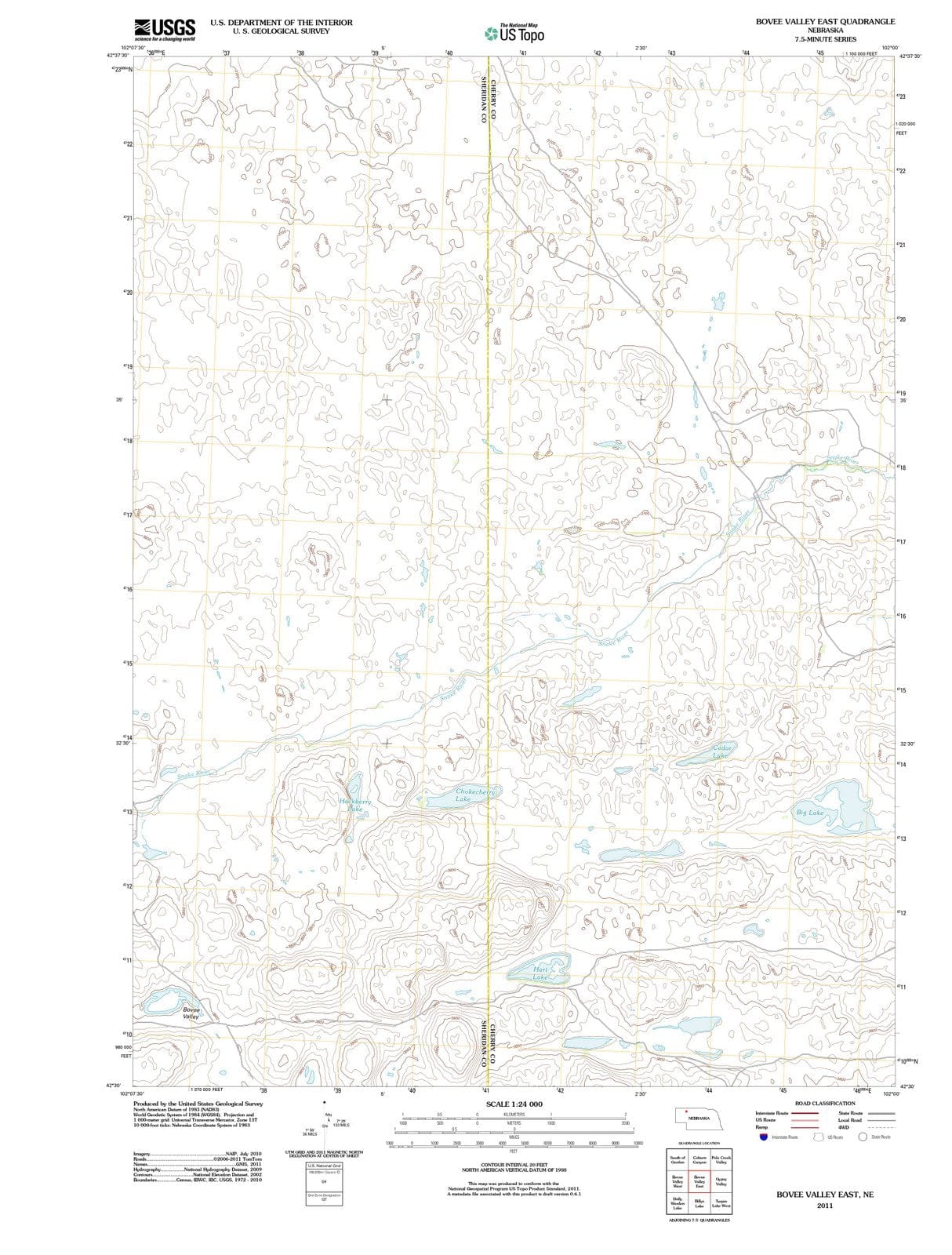 2011 Bovee Valley East, NE - Nebraska - USGS Topographic Map