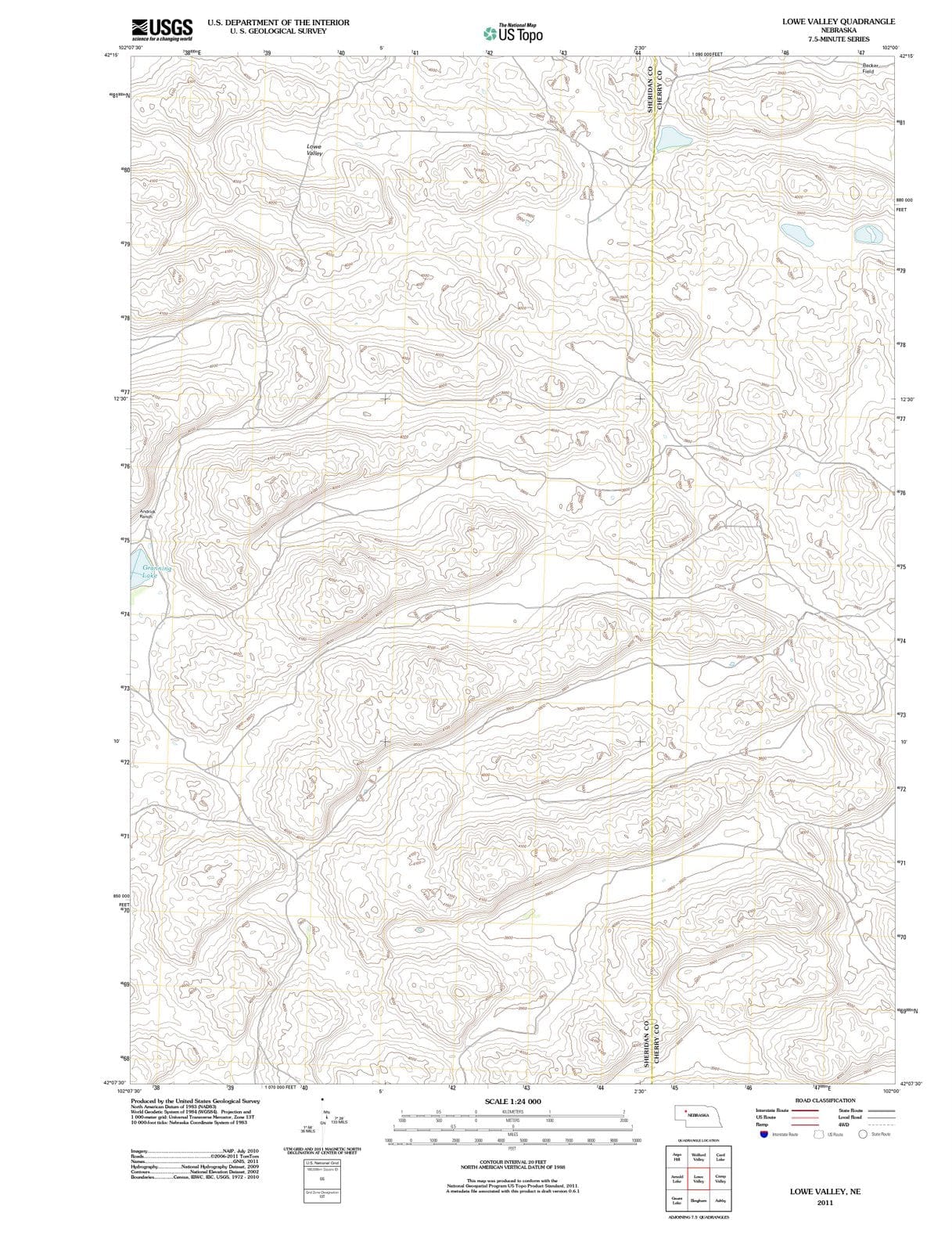 2011 Lowe Valley, NE - Nebraska - USGS Topographic Map