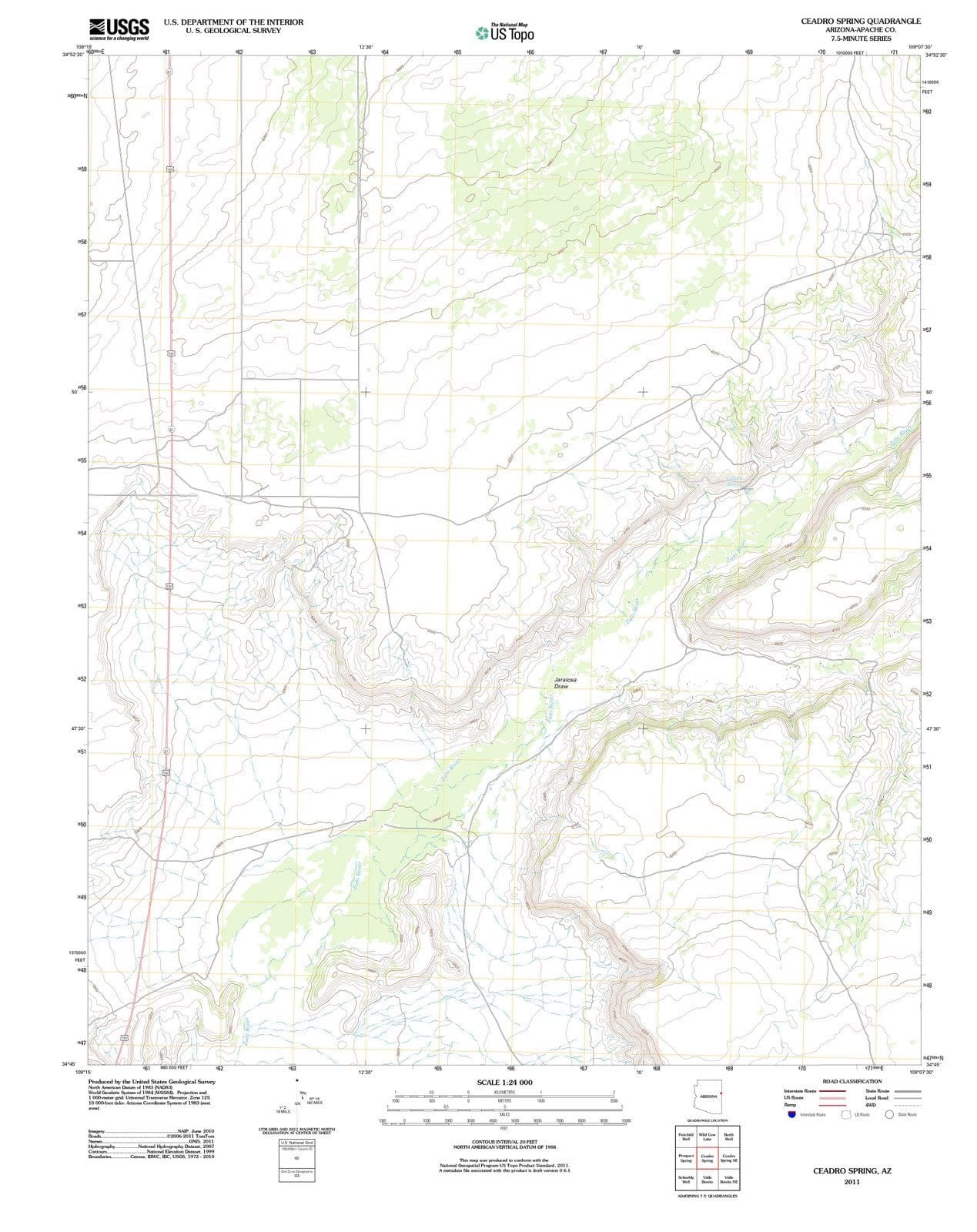 2011 Ceadro Spring, AZ - Arizona - USGS Topographic Map