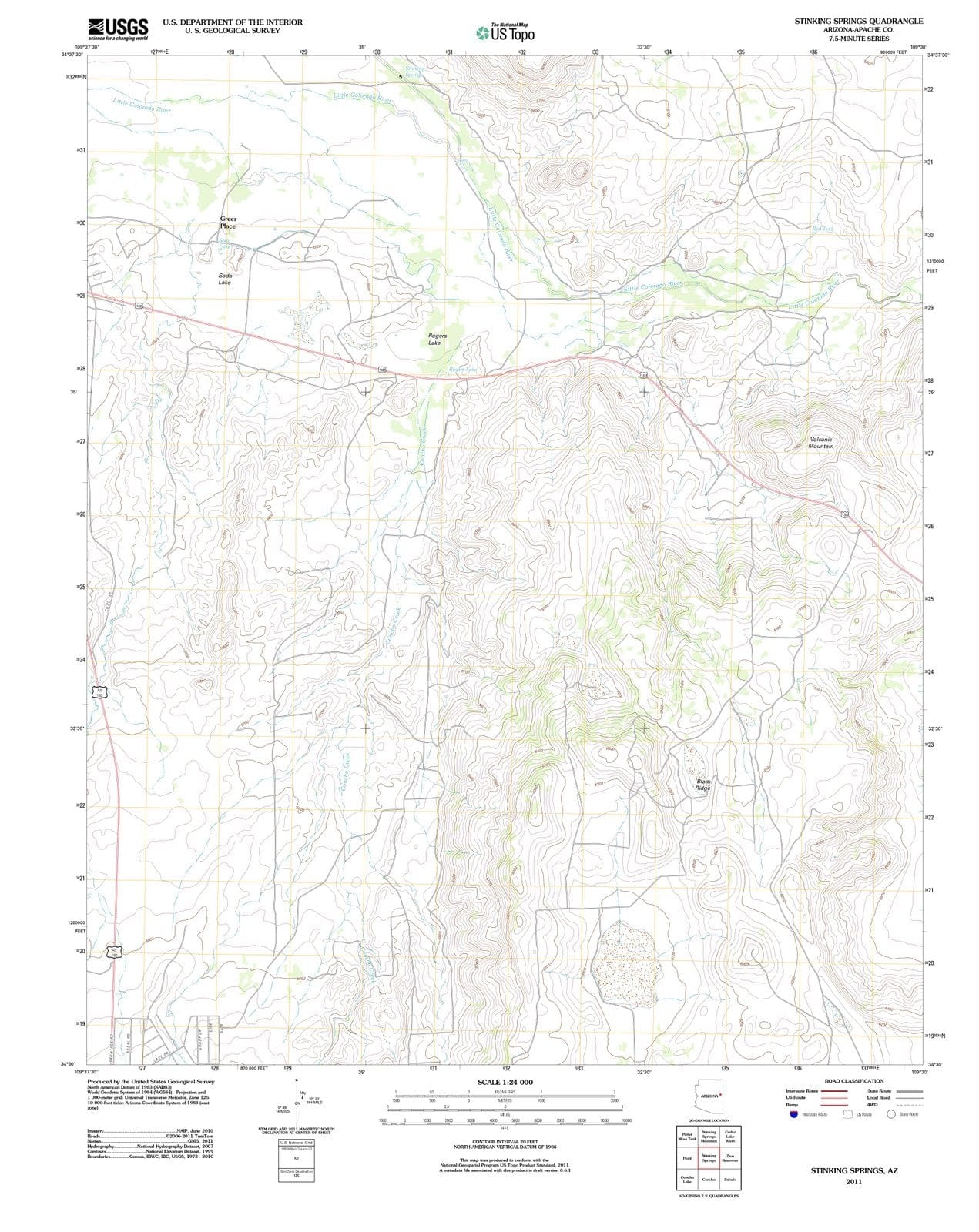 2011 Stinking Springs, AZ - Arizona - USGS Topographic Map