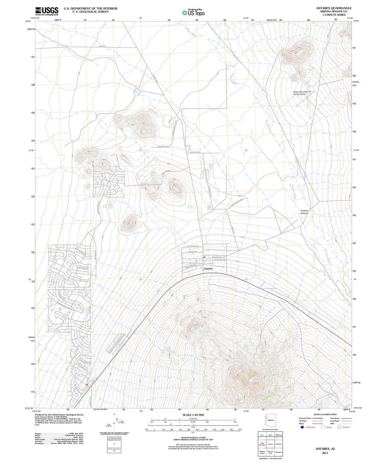 2011 Antares, AZ - Arizona - USGS Topographic Map