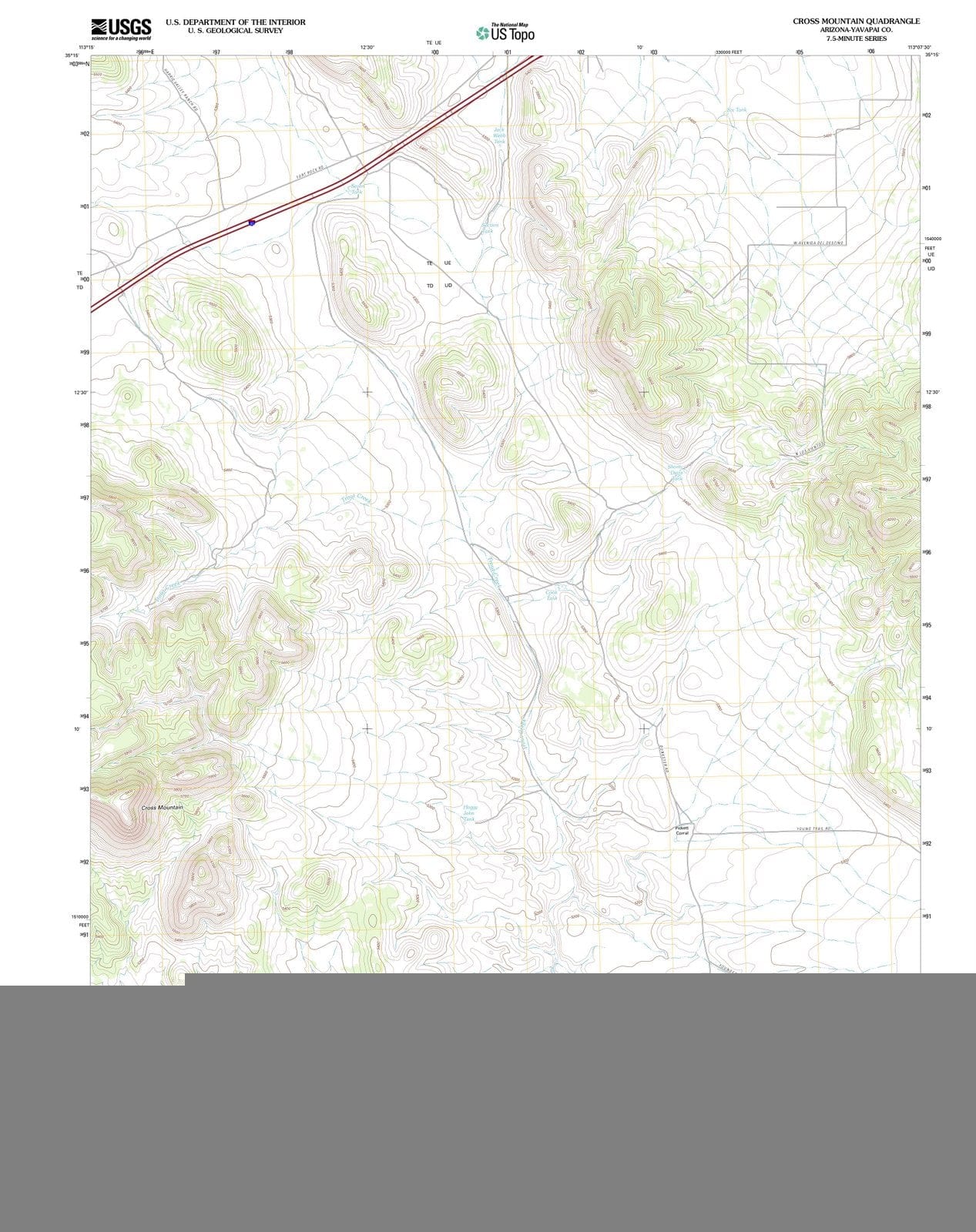 2011 Cross Mountain, AZ - Arizona - USGS Topographic Map