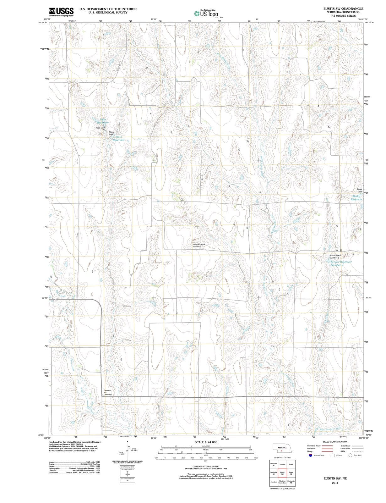 2011 Eustis, NE - Nebraska - USGS Topographic Map v2
