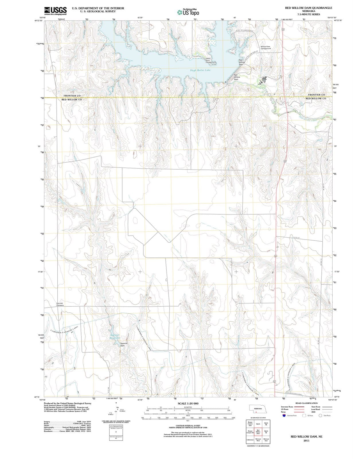 2011 Red Willowam, NE - Nebraska - USGS Topographic Map