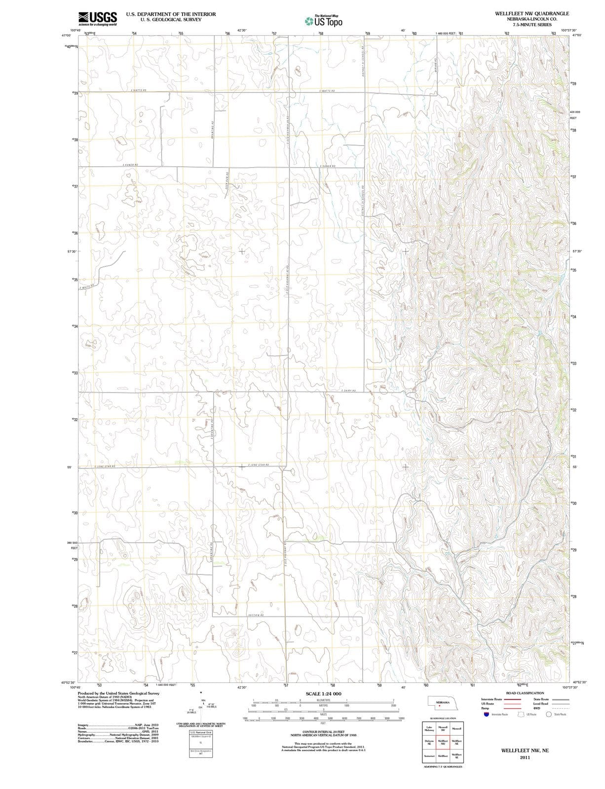 2011 Wellfleet, NE - Nebraska - USGS Topographic Map v2