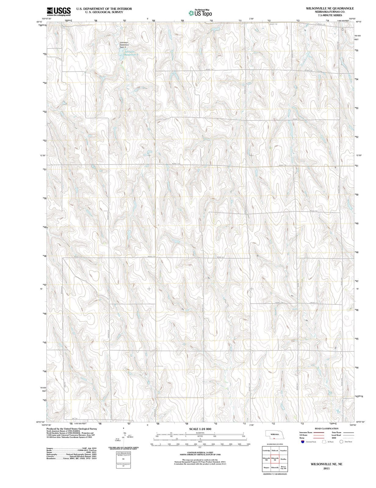 2011 Wilsonville, NE - Nebraska - USGS Topographic Map v2