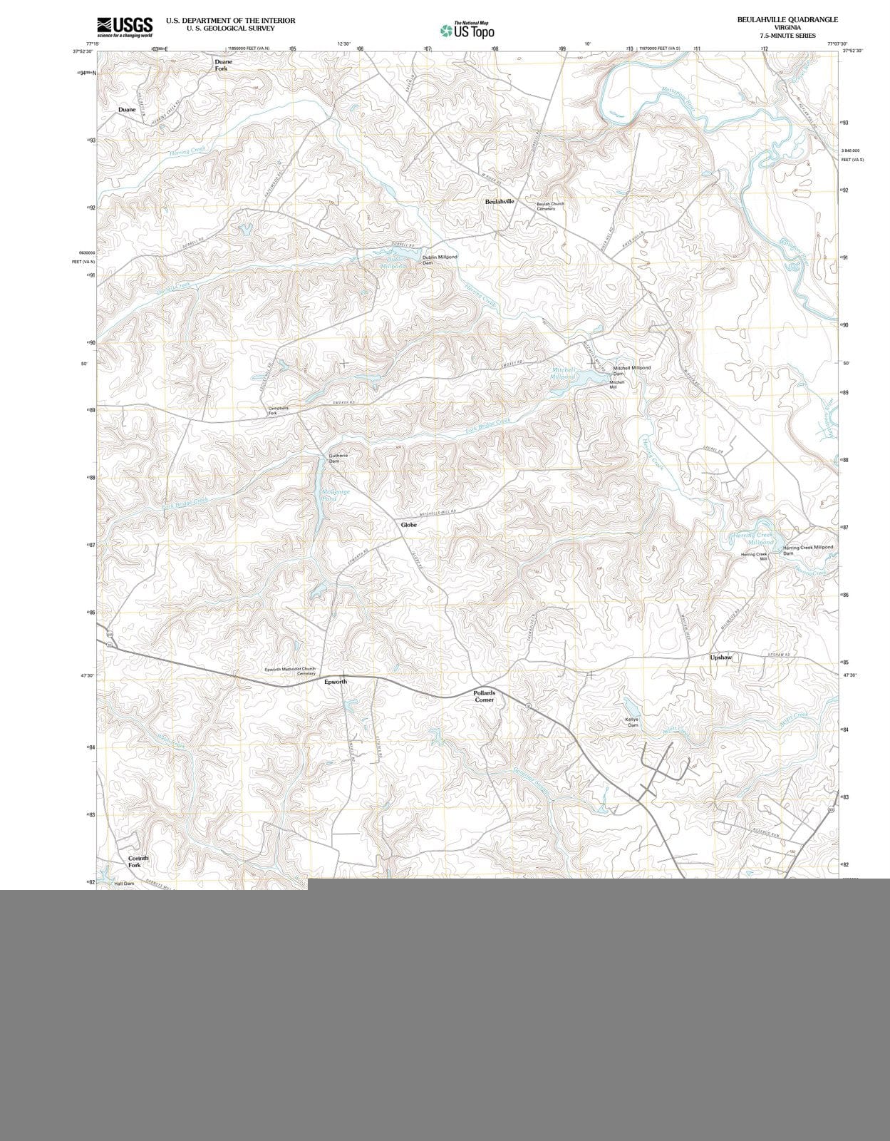 2011 Beulahville, VA - Virginia - USGS Topographic Map