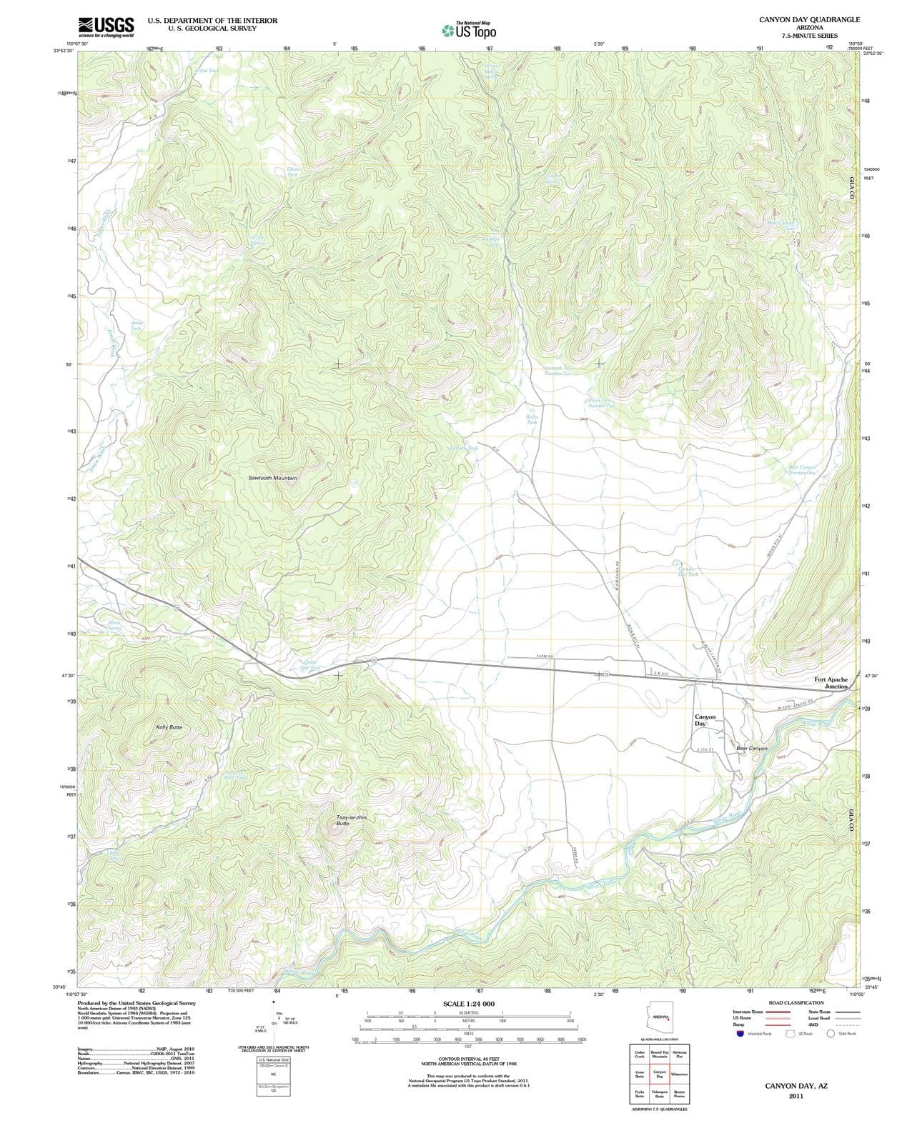 2011 Canyonay, AZ - Arizona - USGS Topographic Map