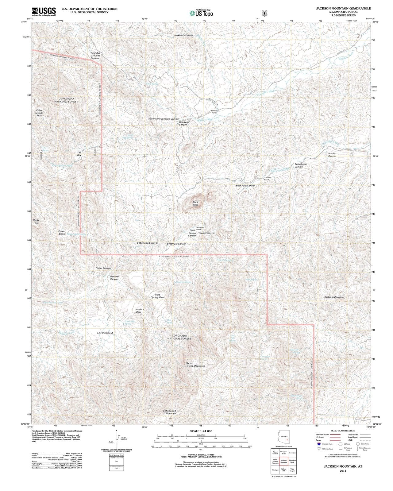 2011 Jackson Mountain, AZ - Arizona - USGS Topographic Map
