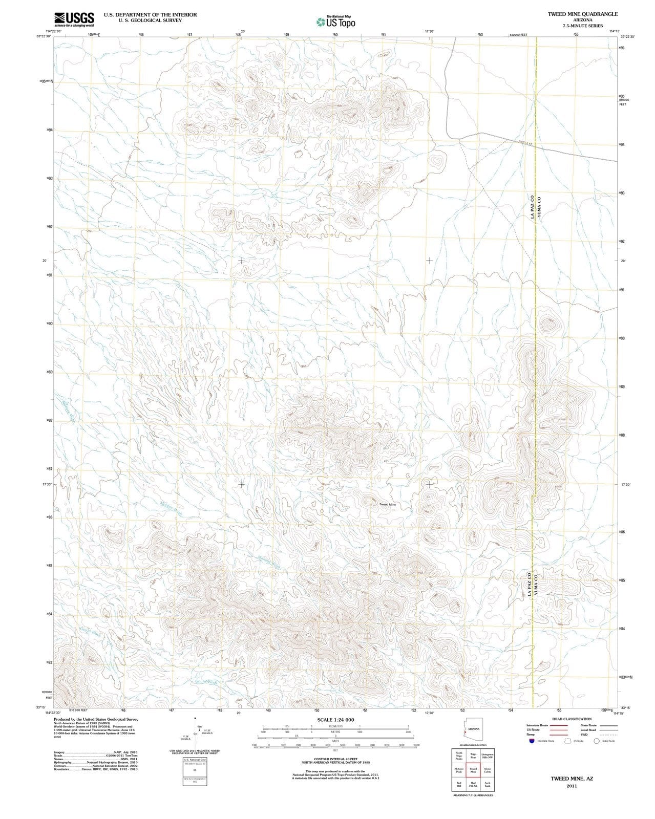 2011 Tweed Mine, AZ - Arizona - USGS Topographic Map