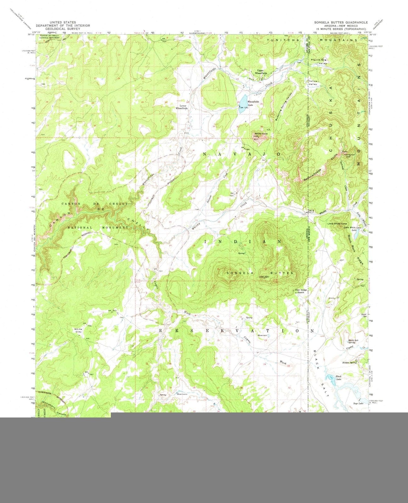 1955 Sonsela Buttes, AZ - Arizona - USGS Topographic Map