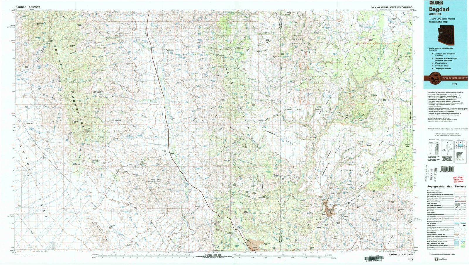 1979 Bagdad, AZ - Arizona - USGS Topographic Map