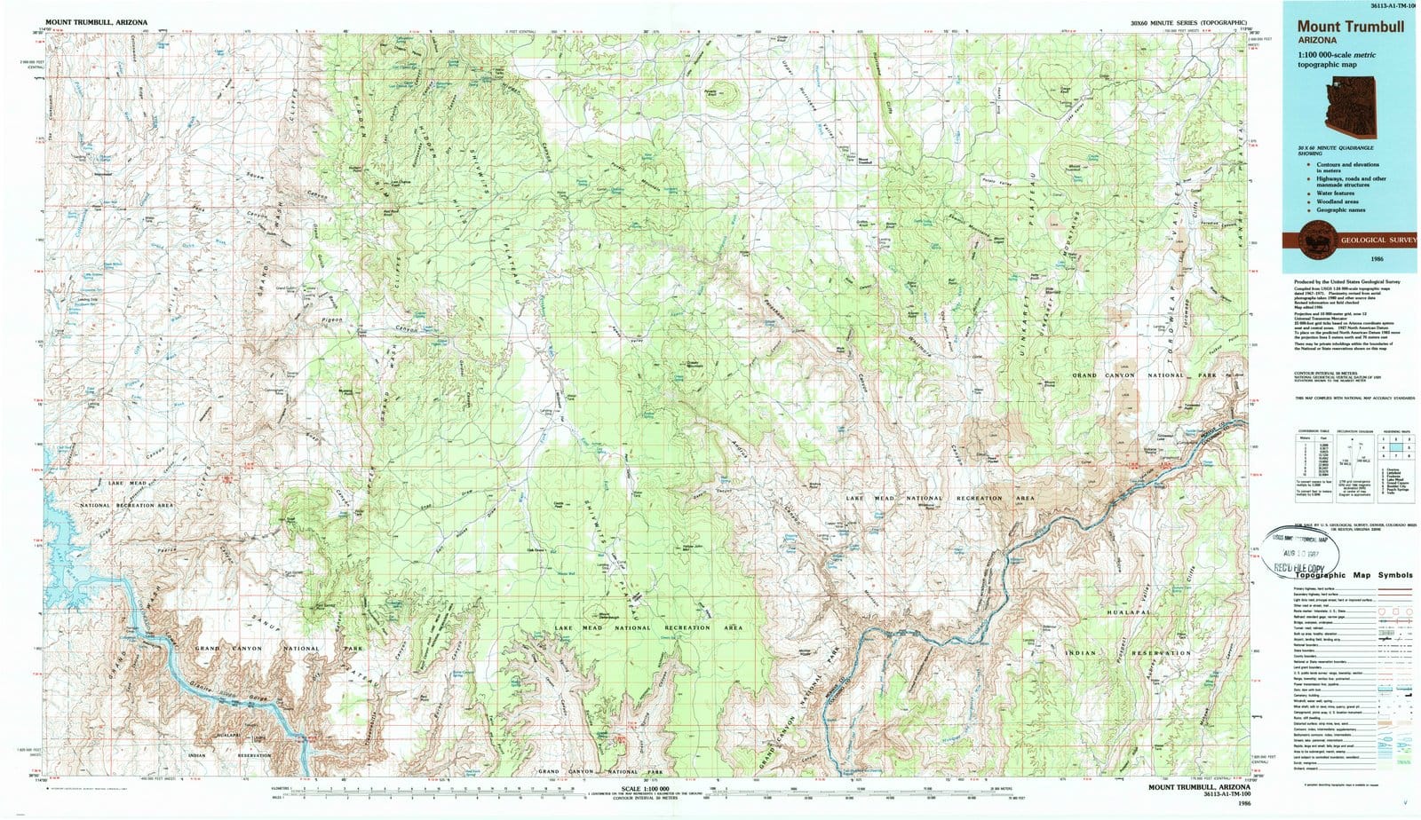 1986 Mount Trumbull, AZ - Arizona - USGS Topographic Map