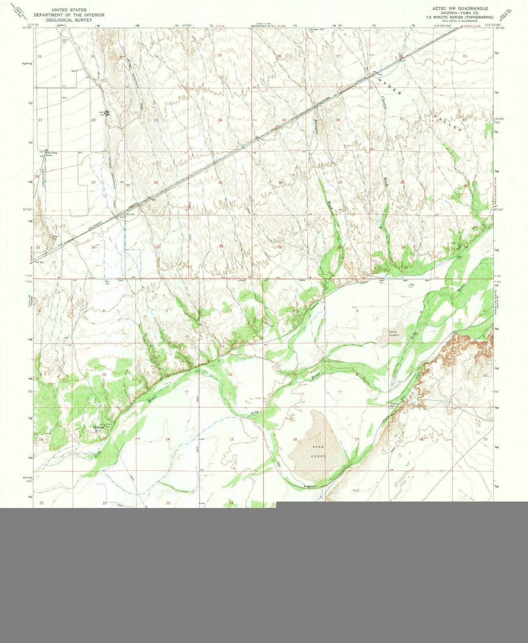 1965 Aztec, AZ - Arizona - USGS Topographic Map