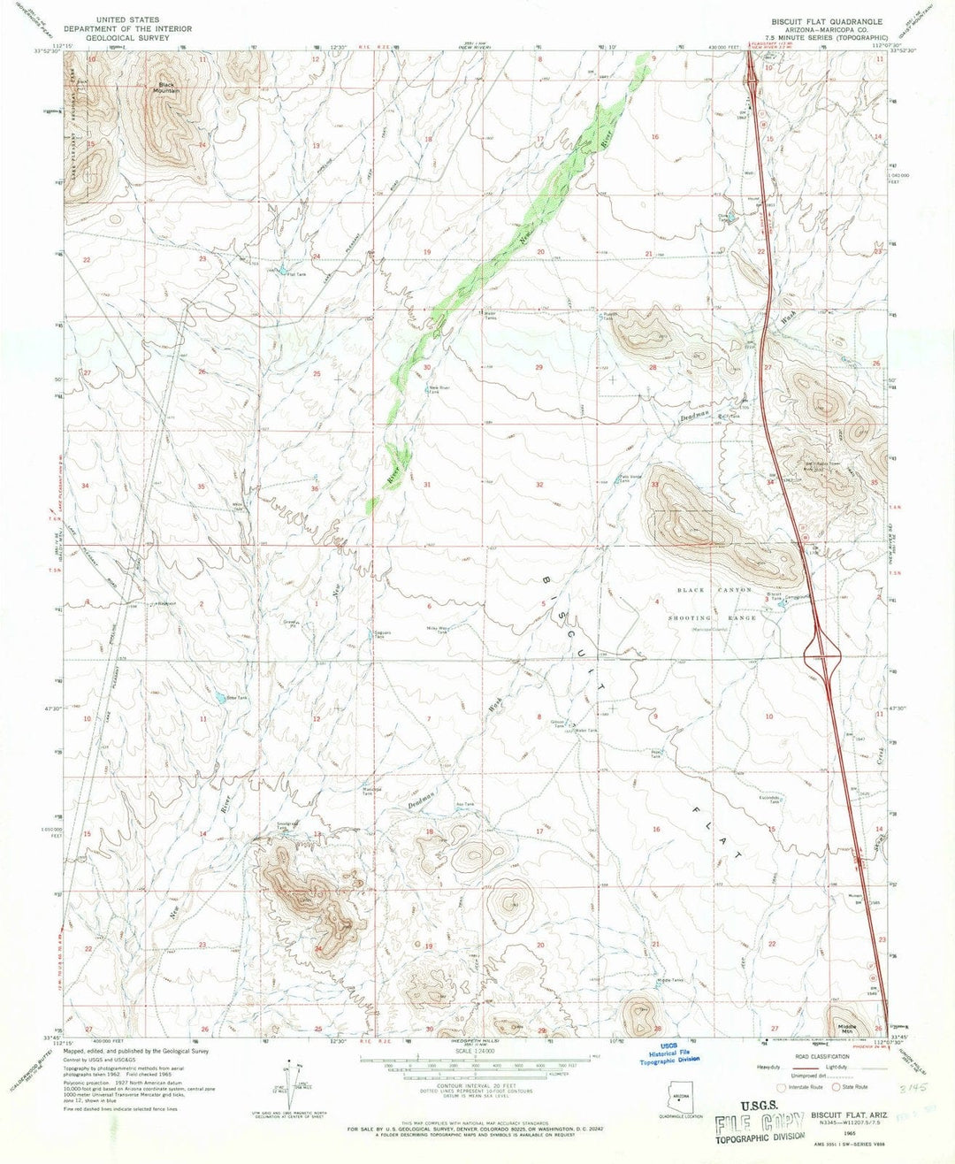 1965 Biscuit Flat, AZ - Arizona - USGS Topographic Map