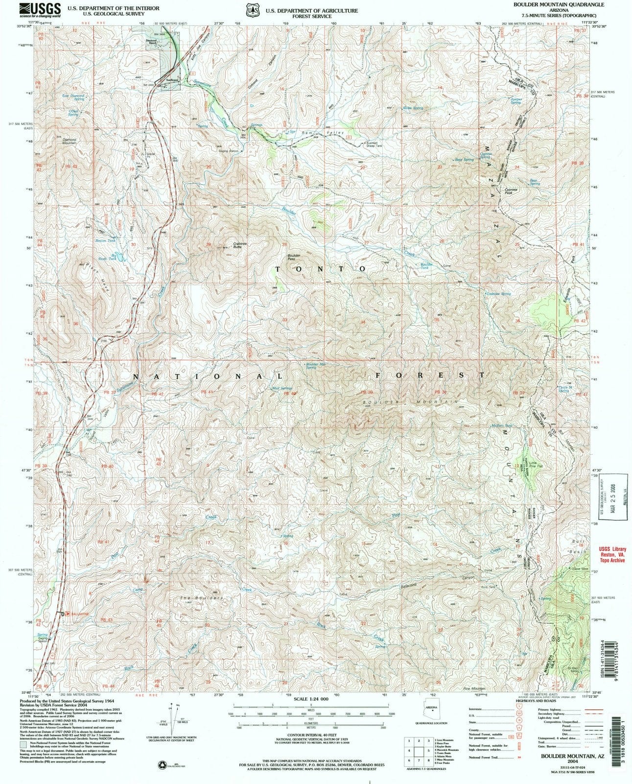 2004 Boulder Mountain, AZ - Arizona - USGS Topographic Map