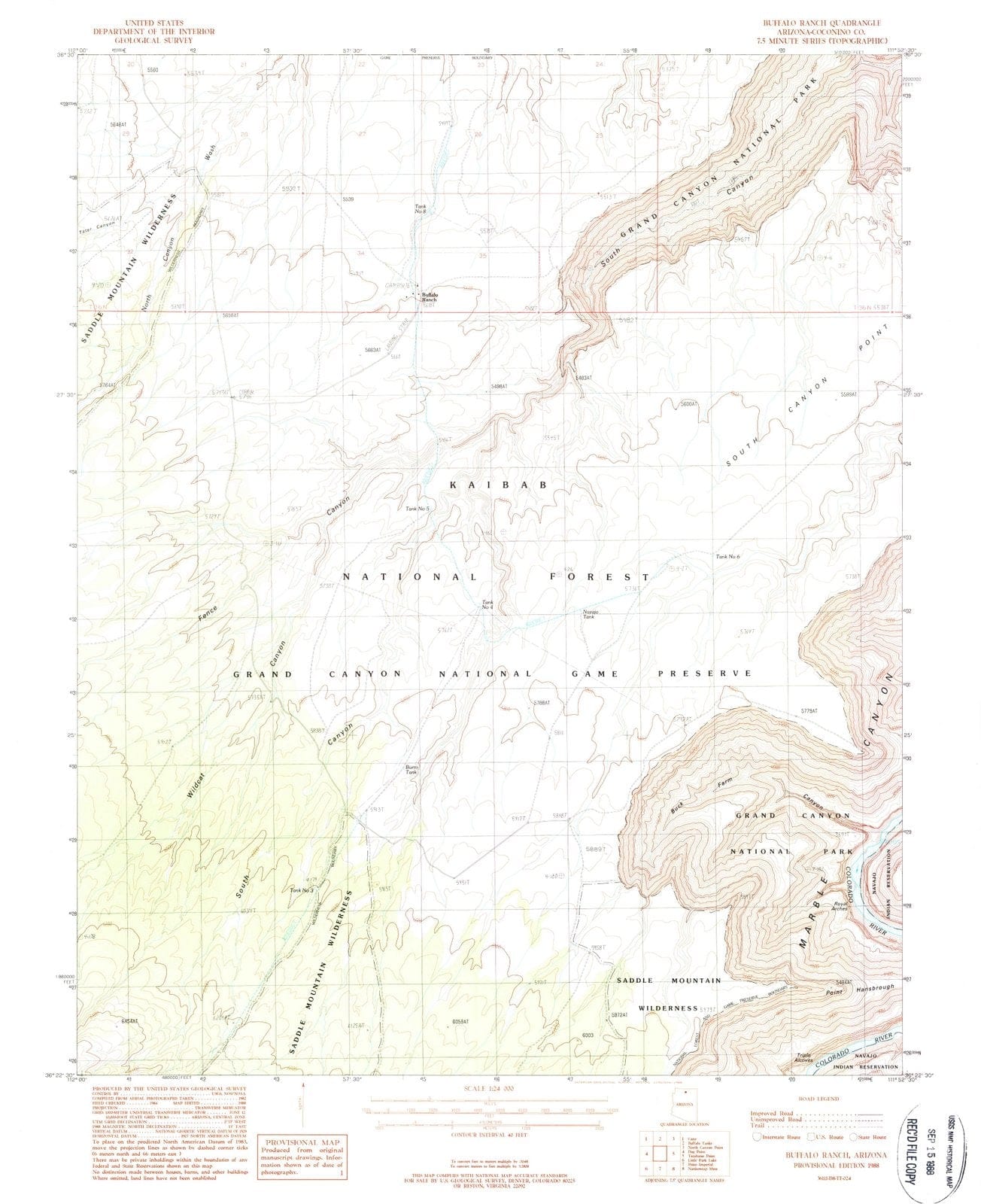 1988 Buffalo Ranch, AZ - Arizona - USGS Topographic Map