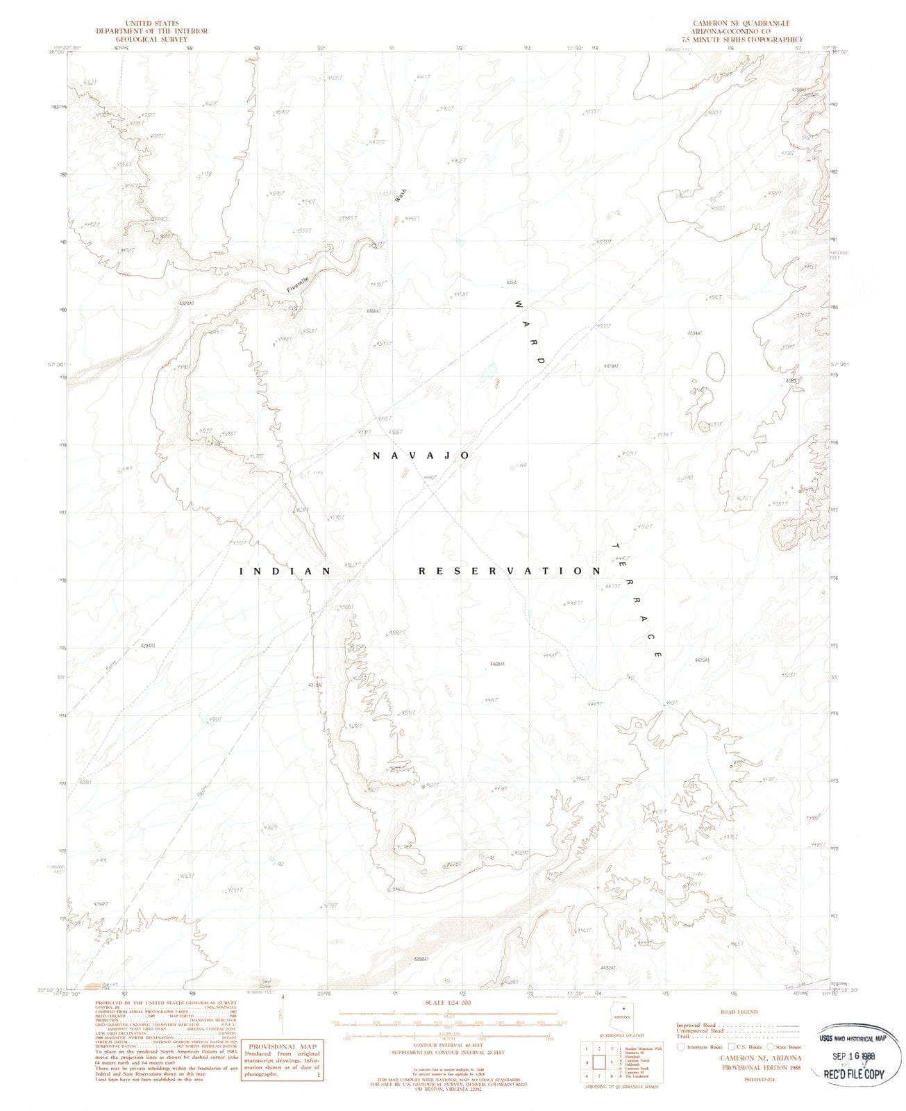 1988 Cameron, AZ - Arizona - USGS Topographic Map