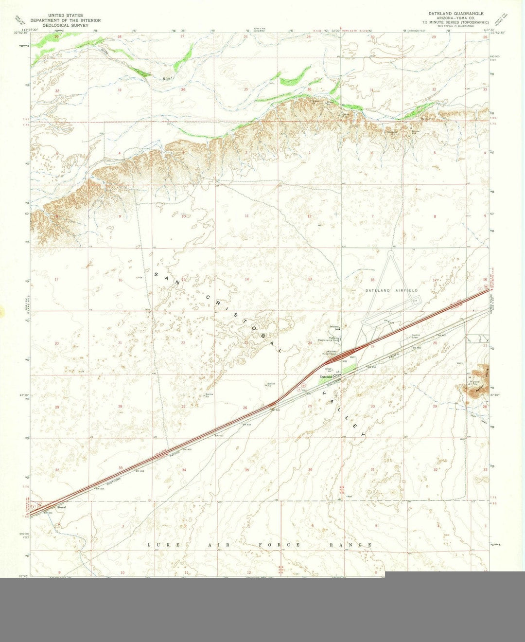 1965 Dateland, AZ - Arizona - USGS Topographic Map