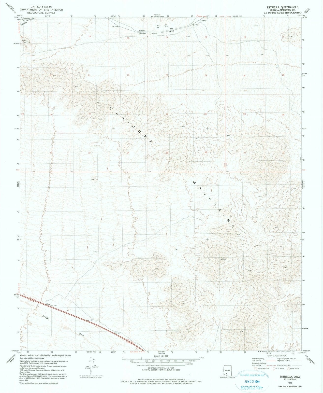 1979 Estrella, AZ - Arizona - USGS Topographic Map