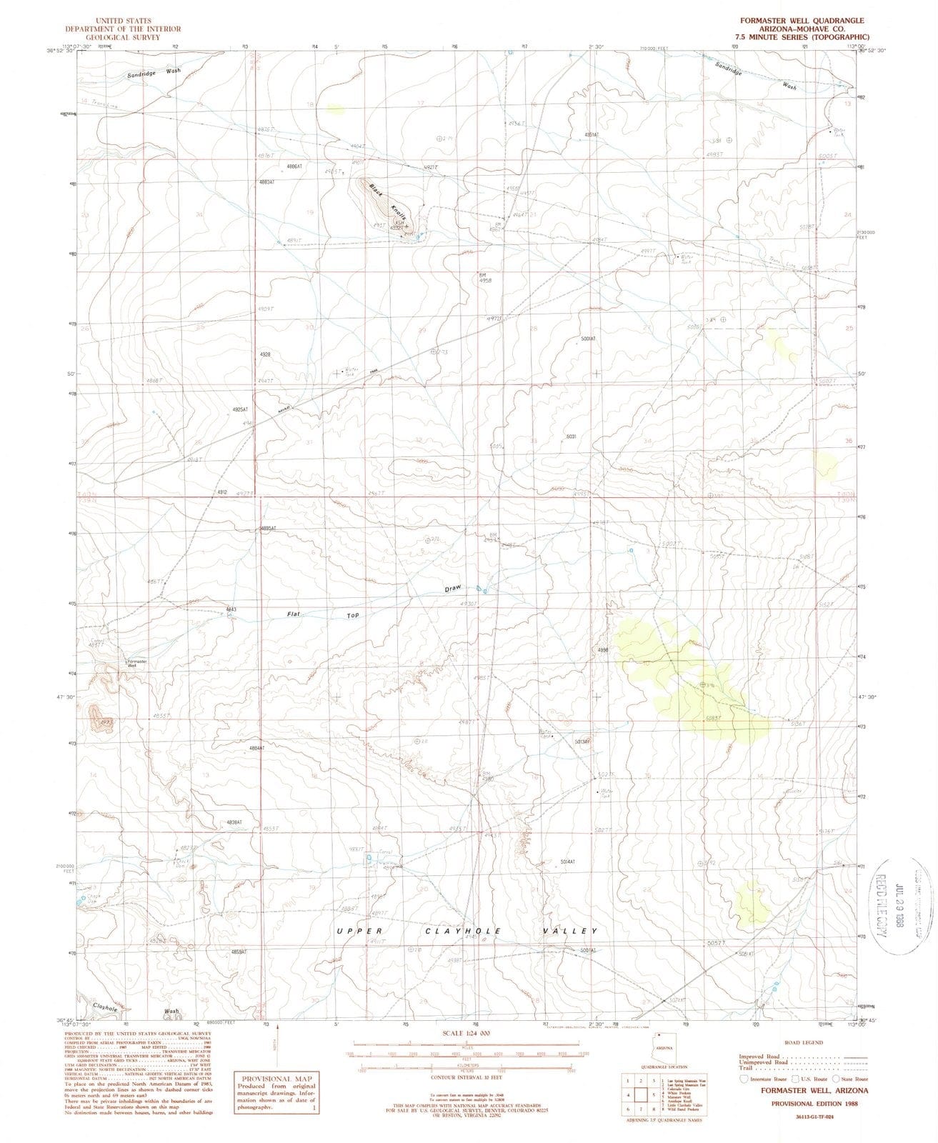 1988 Formaster Well, AZ - Arizona - USGS Topographic Map