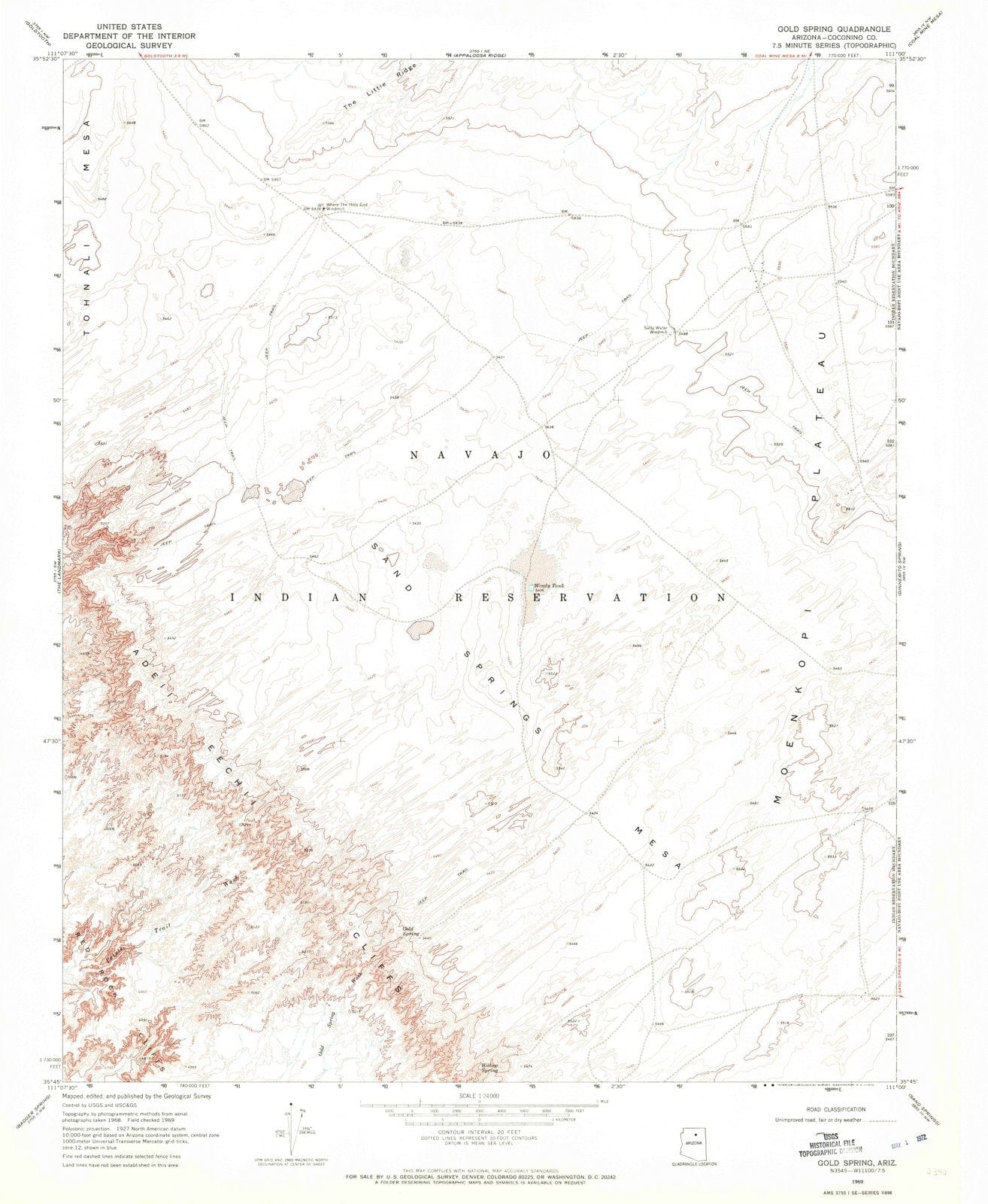 1969 Gold Spring, AZ - Arizona - USGS Topographic Map
