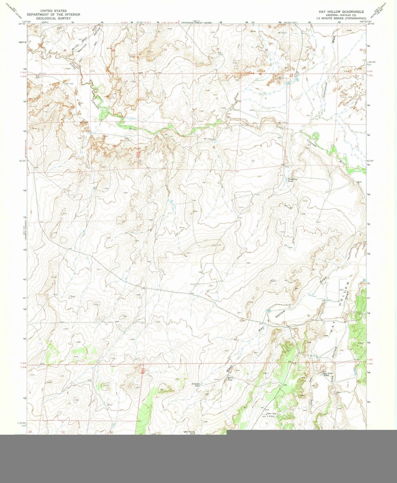 1971 Hay Hollow, AZ - Arizona - USGS Topographic Map