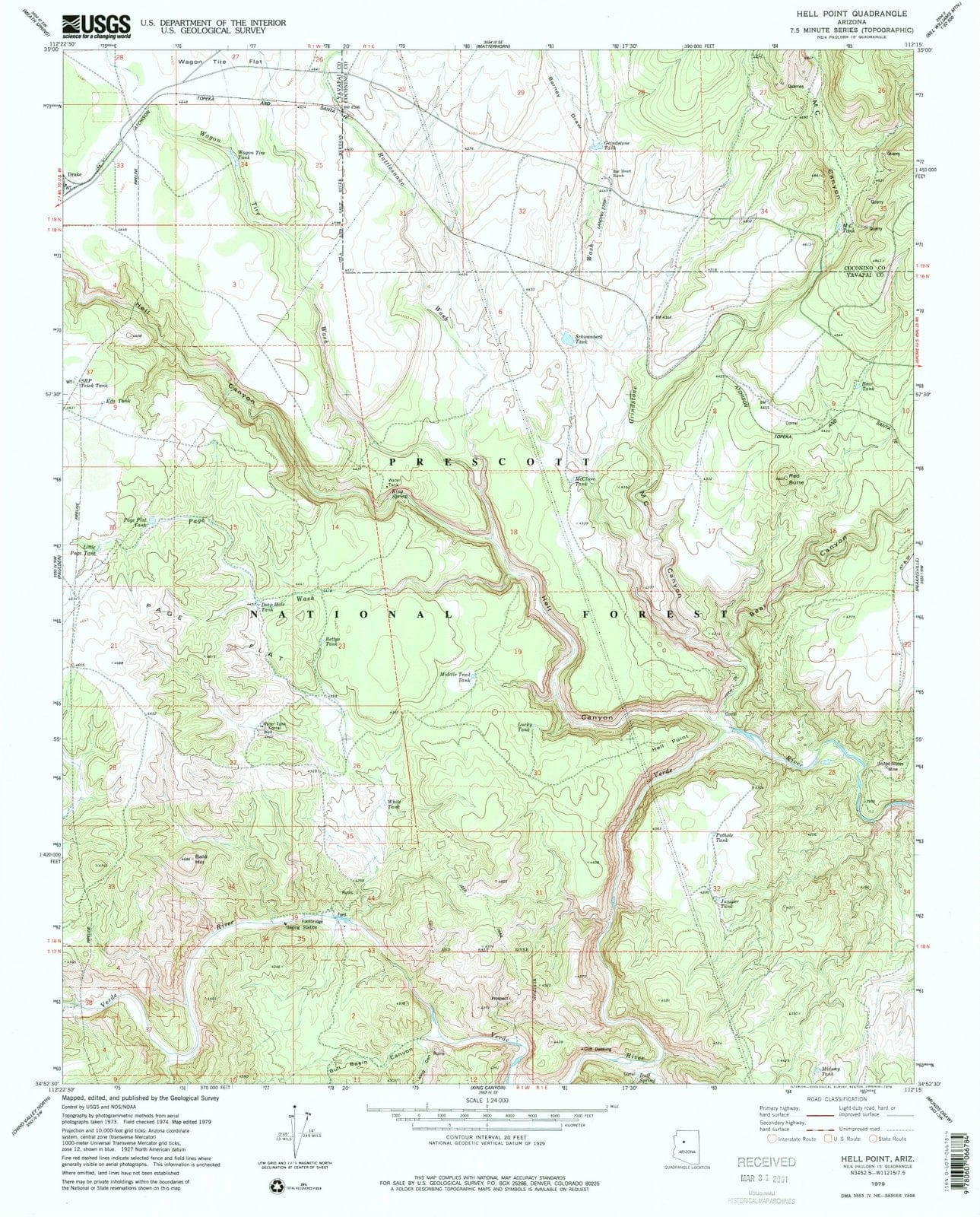 1979 Hell Point, AZ - Arizona - USGS Topographic Map