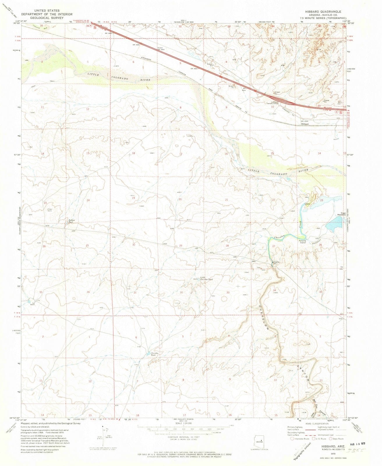 1970 Hibbard, AZ - Arizona - USGS Topographic Map