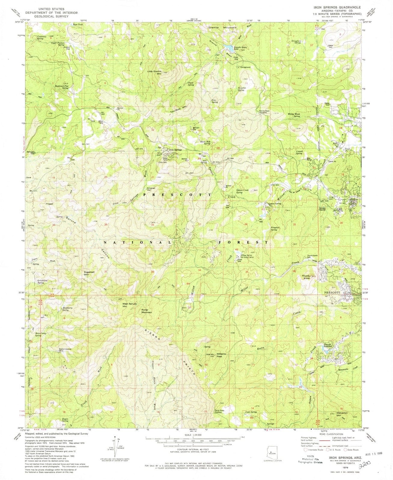 1979 Iron Springs, AZ - Arizona - USGS Topographic Map
