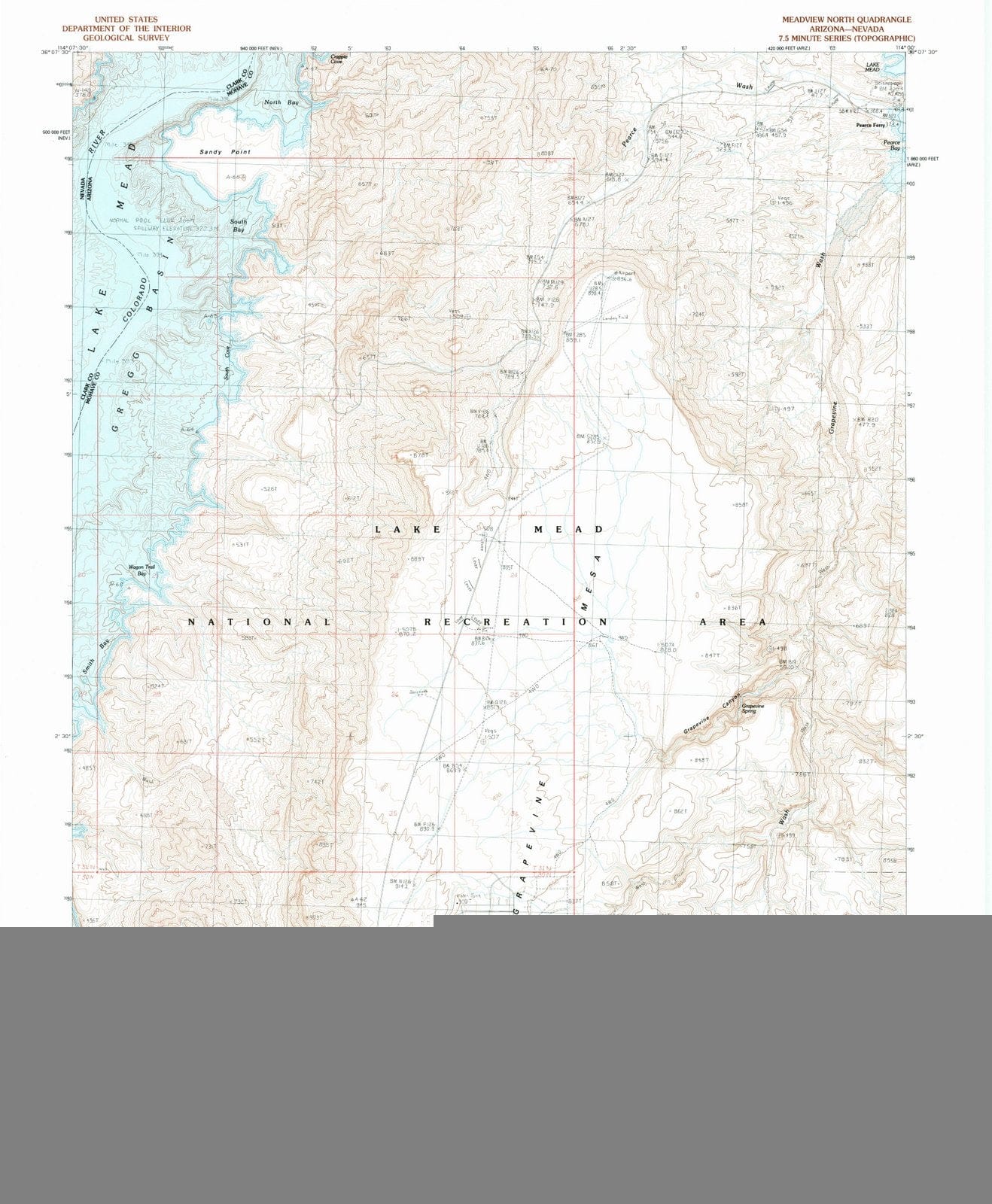 1984 Meadview North, AZ - Arizona - USGS Topographic Map