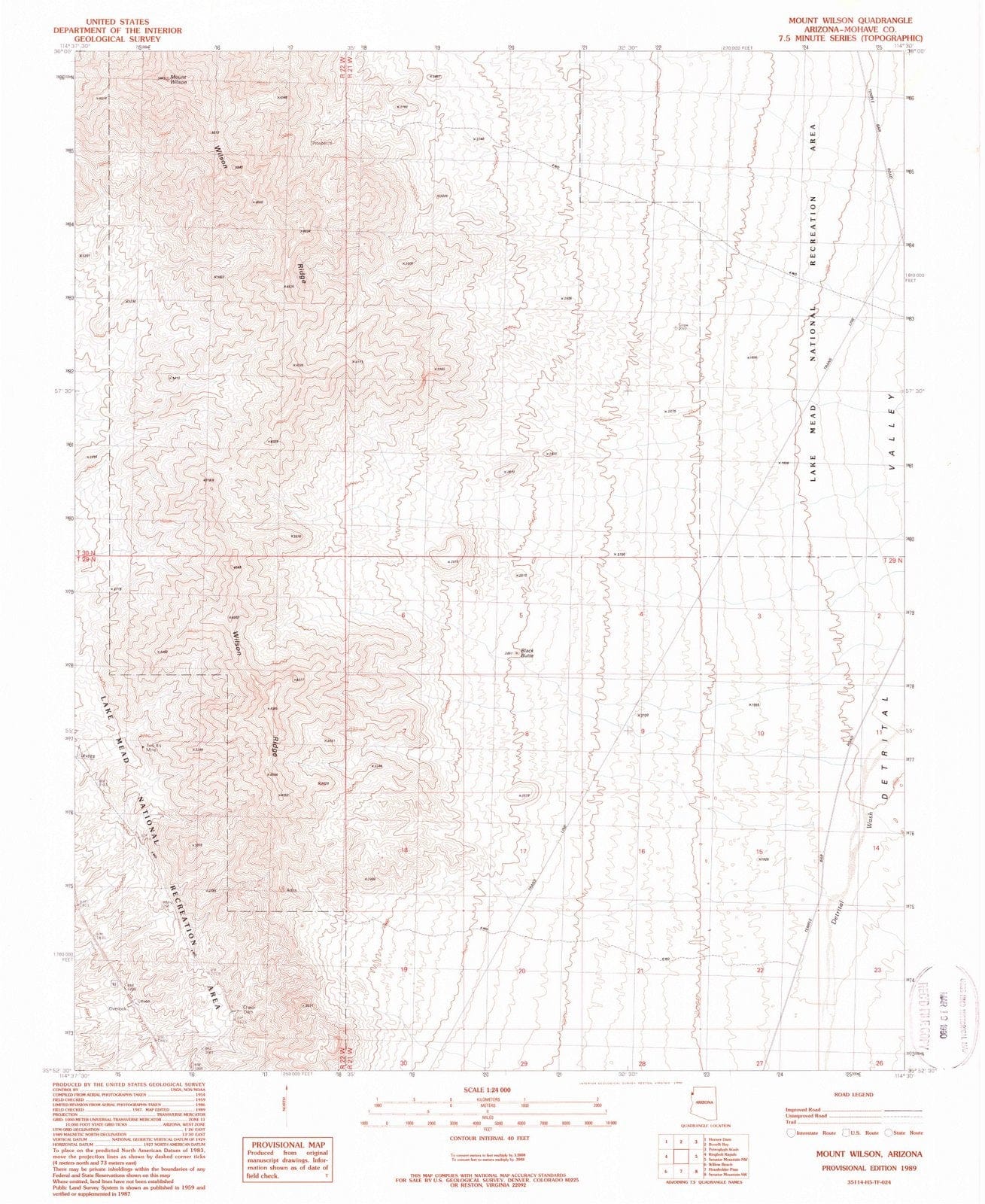 1989 Mount Wilson, AZ - Arizona - USGS Topographic Map
