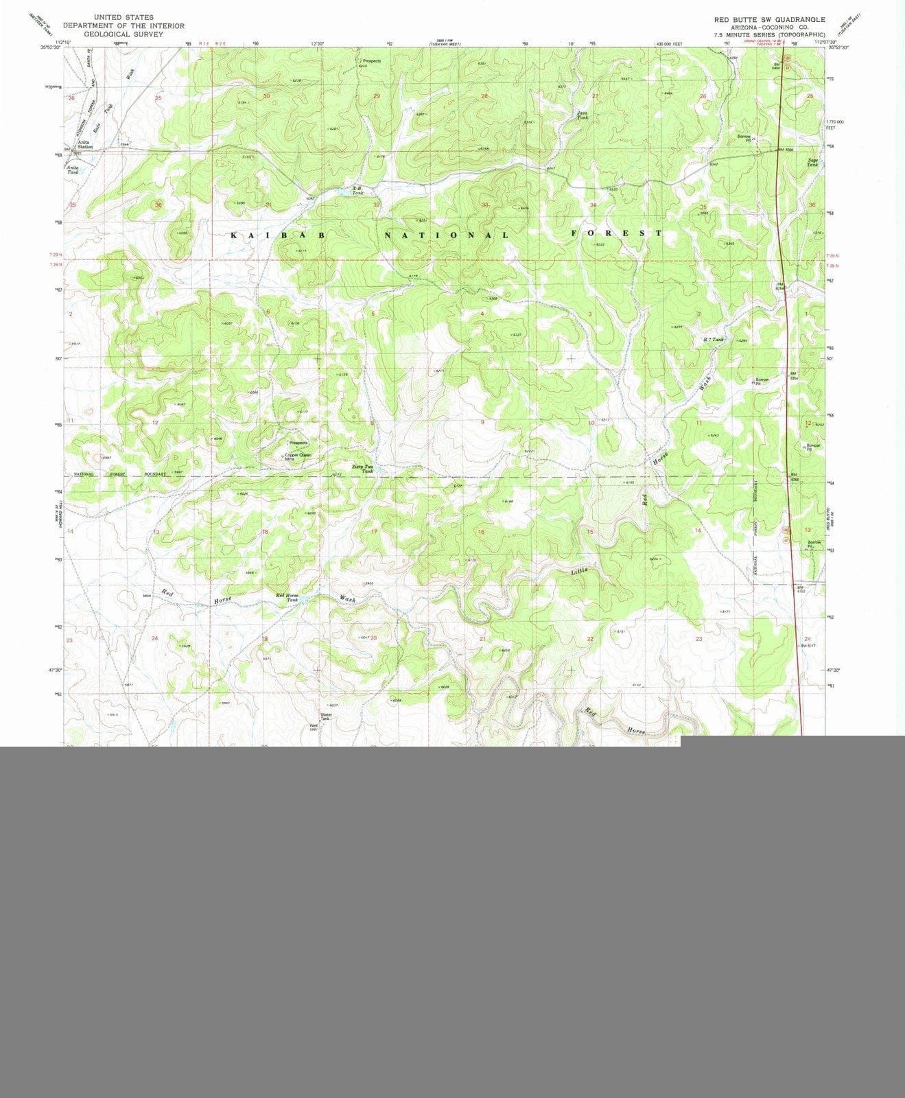 1980 Red Butte, AZ - Arizona - USGS Topographic Map