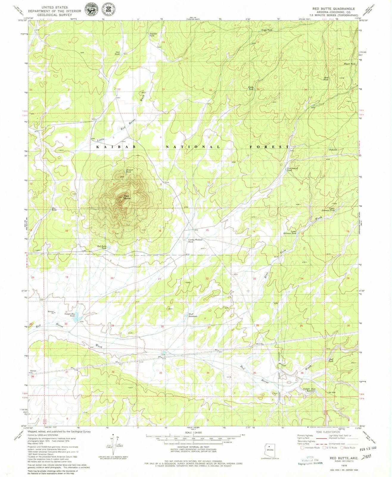 1979 Red Butte, AZ - Arizona - USGS Topographic Map