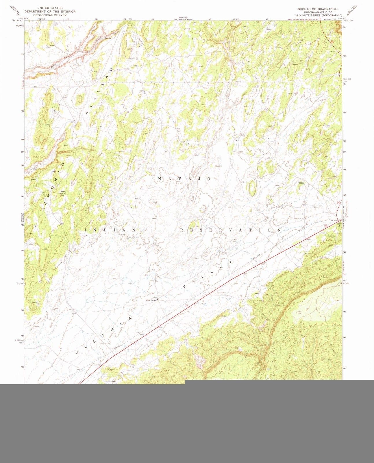 1970 Shonto, AZ - Arizona - USGS Topographic Map v2