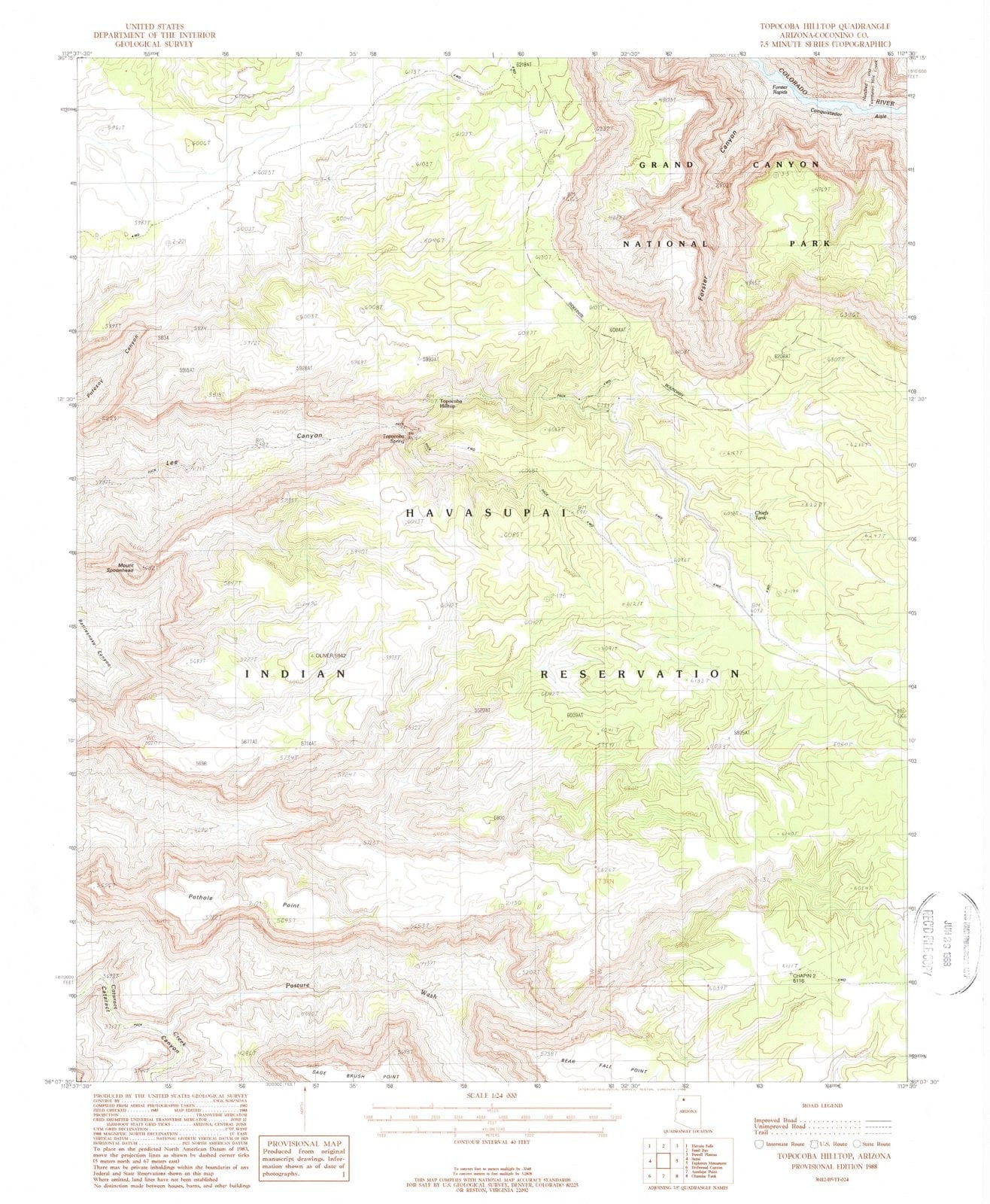 1988 Topocoba Hilltop, AZ - Arizona - USGS Topographic Map