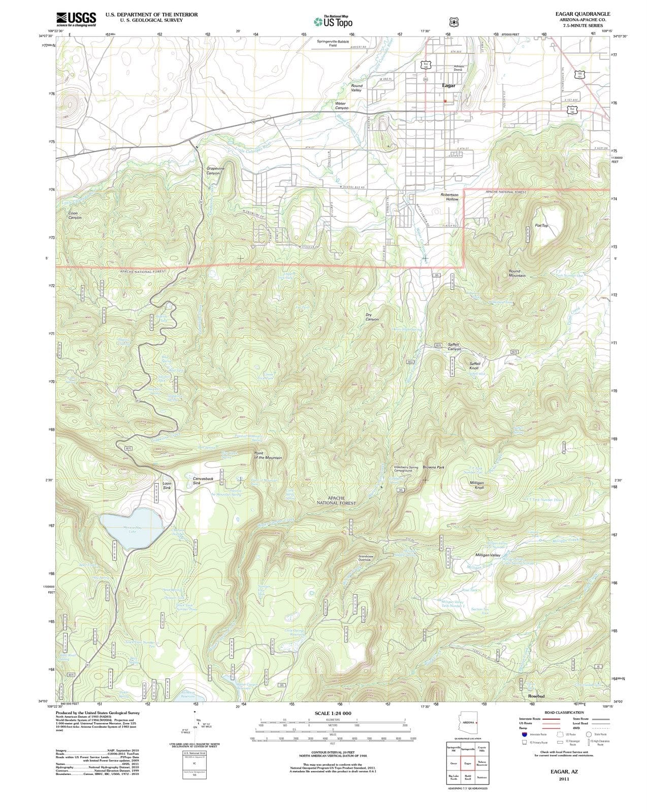 2011 Eagar, AZ - Arizona - USGS Topographic Map