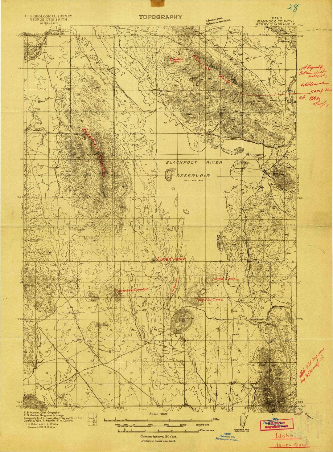 1914 Henry, ID - Idaho - USGS Topographic Map