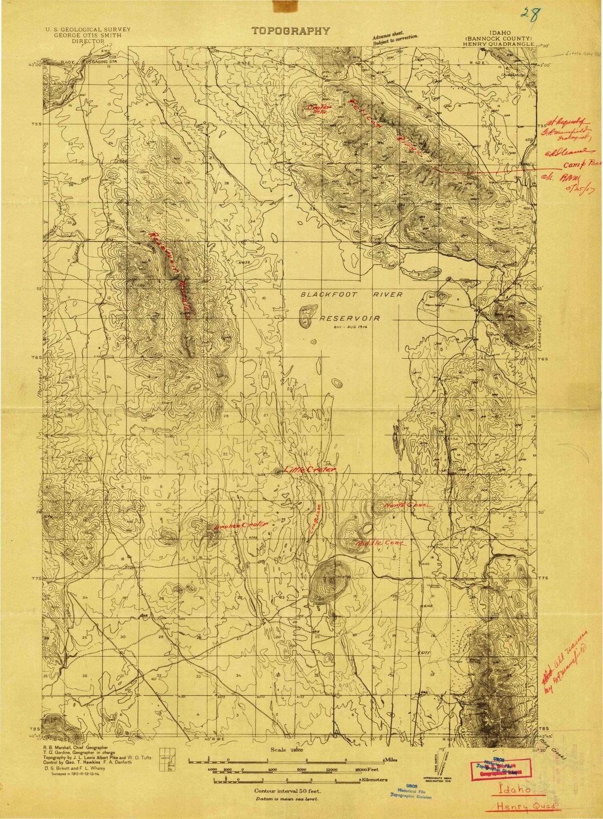 1914 Henry, ID - Idaho - USGS Topographic Map