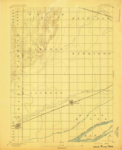 1895 Wood River, NE - Nebraska - USGS Topographic Map