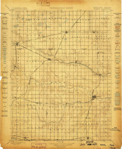 1898 Hebron, NE - Nebraska - USGS Topographic Map
