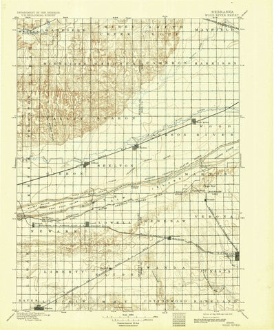 1896 Wood River, NE - Nebraska - USGS Topographic Map