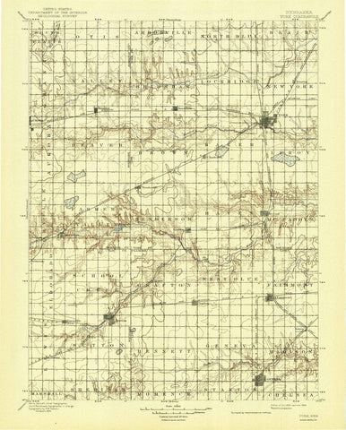 1898 York, NE - Nebraska - USGS Topographic Map